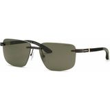 Chopard SCHL22V-61-16-0360-140 Rubber Leather Güneş Gözlüğü - Gun Metal