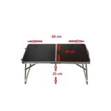CHOPEN 60x40cm Katlanır Kamp Masası Siyah Yükseklik 25cm
