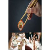 Chopstick 5 Çift Yıkanabilir Çin Kore Uzakdoğu Bambu Yemek Çubuğu