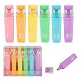 Chosch Macaron CS-H826 Pastel Renkli 6 Çeşitli Fosforlu Kalem Seti - İşaretleyici Kalem Seti