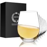 Chouggo Sapsız Şarap Kadehi 6'lı Set, El Üflemeli Premium Kristal Kırmızı Şarap veya Beyaz Şarap Kadehi 18 oz - Zanaatkarlar tarafından el yapımı - Kadınlar, Erkekler, Düğün, Yıldönümü, Noel, Doğum
