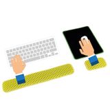 Chrisbert Klavye Bilek Desteği ve Fare Altlığı Bilgisayar için Jel Bilek Desteği Ergonomik (Yeşil)