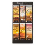 Christian Art Gifts Erkekler ve Kadınlar için Renkli İlham Verici Manyetik Kutsal Kitap Kitap Ayracı Seti: İncil Ayetleri, Kitaplar, İnciller, 6'lı Set için Çok Renkli Manzaralı Tema
