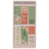Christian Art Gifts Manyetik Kutsal Kitap Ayracı/Kadınlar için Sayfa İşaretleyici Seti: Ruhumla İyi - 6'lı Set, İnciller, Buzdolapları ve Kitaplar için İlham Verici Yazılar, Çok Renkli Camgöbeği ve