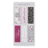Christian Art Gifts Pembe Güllü ve İlham Verici Manyetik İncil Ayeti Kitap Ayracı ile Sevilen Kutsal Kitap Ayracı, Boyut Small 5,8 cm x 0,1 cm