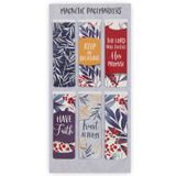 Christian Art Gifts Sevgili Manyetik Kutsal Kitap Kitap Ayracı Seti Erkekler ve Kadınlar için: Trust Always - İncil ve Kitaplar için İlham Verici Manyetik Sayfa İşaretleyicileri 6'lı Set, Yaprak ve