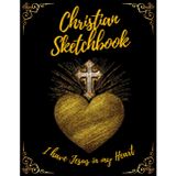 Christian Sketchbook - I have Jesus in my Heart: Blank Pages Art Notebook for Drawing, Sketching, Painting and Doodling in School, Work or Church