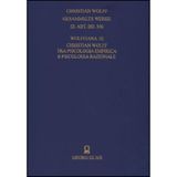Christian Wolff. Gesammelte Werke. I. Abteilung: Deutsche Schriften.... / Erganzungsreihe: Materialien Und Dokumente / Wolffiana III: Christian Wolff ... 2005, a Cura Di Ferdinando Luigi Marcolun