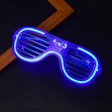 Christmas Blue Led Light Party Glasses Mavi Led Işıklı Gözlük Yılbaşı Parti Gözlüğü Panjur Gözlük