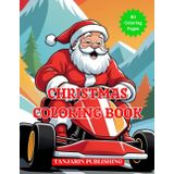 Christmas Coloring Book Santa Driving A Go-kart