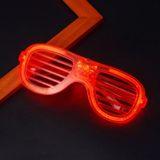 Christmas Green Ledlight Party Glasses Kırmızı Led Işıklı Gözlük Yılbaşı Parti Gözlüğü Panjur Gözlük