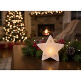 Christmas Serisi Kartanesi Mumluk - Dekoratif Aydınlatma - Ev Dekorasyon - Dekoratif Beyaz Mumluk