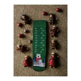 Christmas Socks Yeşil Ayıcıklı Kar Taneli Dokuma Yılbaşı Çorabı
