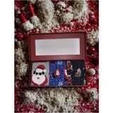 Christmas Socks Yılbaşı Desenli Unisex Yetişkin 3'lü Çorap Hediye Seti - Standart - 105-Renkli