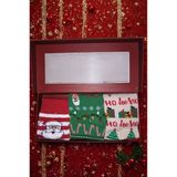 Christmas Socks Yılbaşı Desenli Unisex Yetişkin 3'Lü Çorap Hediye Seti