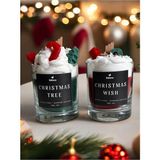Christmas Tree & Wish Yılbaşı Süslemeli Fresh Kokulu Vegan Içerikli Soya Wax 2'li Mum Seti 300GR - Kırmızı - 1 Adet