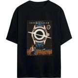 Chrıstopher Nolan Interstellar Unısex Oversıze Pamuklu Penye Tshırt - Siyah - XL