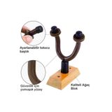 Chroma Gitar Bağlama Ukulele Duvar Askısı Standı Ahşap Yüzey + Dübel ve Vida dahil