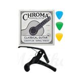 Chroma Klasik Gitar Teli Takımı Kapo 3 Adet Pena Hediyeli