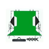 Chromakey Green Screen Greenbox Yeşil Fon Perde Çekim Seti (2x3m)