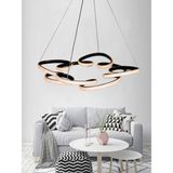 Chromdarwish Modern Siyah Modern Sarkıt LED Avize 3 Renk ( Sarı Beyaz ve Gün Işığı ) Büyük Boy Salon