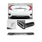 CHROMELINE Honda Civic Fc5 Egzoz Görünüm Arka Difüzör Difizör Ek 2016-2021 spoil