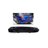 CHROMELINE Honda Civic Fc5 Egzoz Görünüm Arka Difüzör Difizör Ek Piano Black 2016-2021