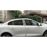Chromeline Renault Fluence Sedan Krom Kapı Direği 6 Parça Krom Paslanmaz Çelik Cam Direk