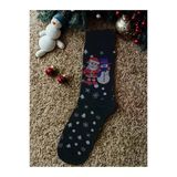 Chrstmas Socks Noel Baba Desenli Dokuma Yılbaşı Çorabı