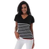 Chuba 23S1009 Siyah Beyaz Kadın T-shirt