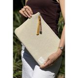 CHUBA Dokulu Triko Aksesuarlı Laptop & Macbook & Tablet Kılıfı 13”-14” Inç Uyumlu Vanilya CHAX823