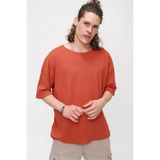 CHUBA Erkek Kiremit Premium Bisiklet Yaka Dokulu Oversize Spor Kesim T-shirt 21s105