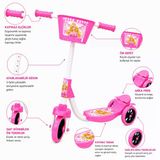 Chubby Baby 3 Tekerlekli Çocuk Scooter Ayarlanabilir Gidonlu Sepetli - Pembe