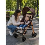 Chubby Baby Baston Bebek Arabası Portatif Katlanır Sağlam Gövdeli - Bej
