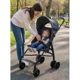 Chubby Baby Baston Bebek Arabası Portatif Katlanır Sağlam Gövdeli - Gri