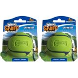 Chuckit! Sniff Ball Köpek Oyuncağı, Dayanıklı Yüksek Sıçrama Fıstık Ezmesi Kokulu Kauçuk Köpek Topu Getirme Oyuncağı, Orta, 1 Paket (2 paketi)