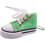 Chucks Tarzı Mini Spor Ayakkabı Anahtarlık ve Çanta Süsü Retro Sneaker - Yeşil