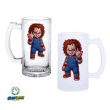 Chucky Kulplu Bira Bardağı Buzlu Veya Şeffaf Seçenekli 0281