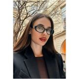 Chunky Frame Cat Eye Clasıc Vintage Siyah Çerçeveli Blue Block Mavı Işık Filtreli Kadın Gözlüğü
