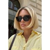 Chunky Frame Sırıus Cat Eye Kadın Ultra Hafif Siyah Uv400 Filtreli Güneş Gözlüğü