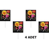 Chupa Chups Skull Çilek - Misket Limon Aromalı Lolipop Şeker 15 gr x 4 Adet