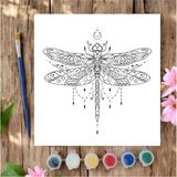 Chve Design 20X20 Tuval Boyama Seti Etkinlik Mandala Yusufçuk Boyama Seti