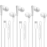 Cianyyee USB Tip C Kablolu Kulaklıklar 3Pack-Model-B