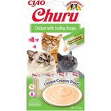 Ciao 4 x 14 Gr Cream Tavuklu ve Deniz Taraklı Kedi Ödülü