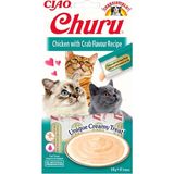 Ciao 4x14 GR Churu Cream Tavuklu ve Yengeçli Kedi Kreması