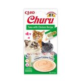 Ciao 4x14 GR Churu Cream Ton Balıklı ve Tavuklu Sıvı Kedi Ödül Maması