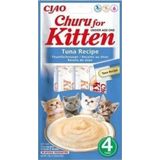 Ciao 4x14 GR Churu Kitten Tuna Balıklı Yavru Kediler için Sıvı Kedi Ödül Maması