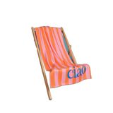 Ciao Motto Çizgili Plaj Havlusu 70x150 cm