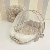 Cibinlikli Babynest Seti - 100% Pamuklu - Standart - Kahverengi