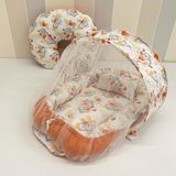 Cibinlikli Babynest Seti - 100% Pamuklu - Standart - Kiremit